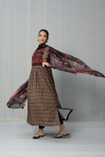 Sapphire U2 DY22V5 4 2 Piece Printed Cotton Suit Intermix Collection 2022 Online Shopping